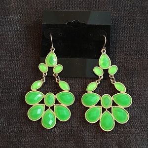 Bright Green, Chandelier Earrings 🍏